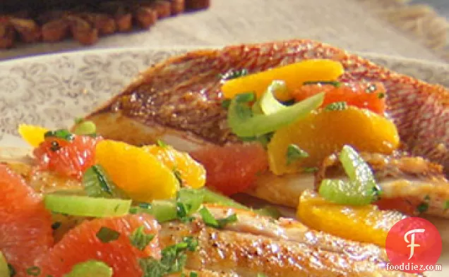 Pan-Seared Red Snapper with Citrus-Herb Relish