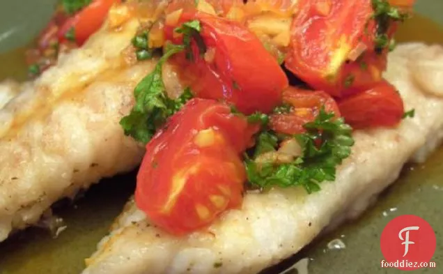 Red Snapper With Tomato-Saffron Vinaigrette