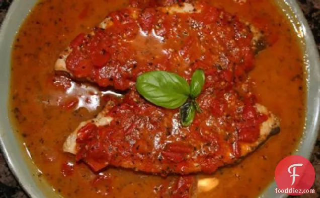 Swordfish steaks with Tomato-Basil Sauce