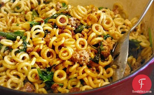 Anelletti Pasta With Sausage And Greens
