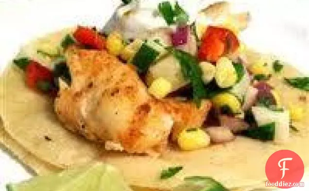 Grilled Tilapia With Peach BBQ Sauce by Paula Deen