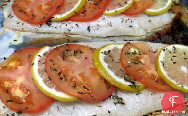 Elegant Baked Fish With Tomato and Lemon