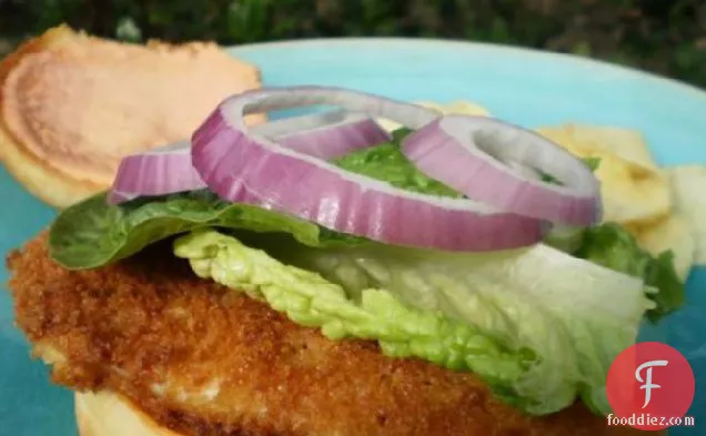 Crispy Fish or Chicken Sandwich With Spicy Mayonnaise
