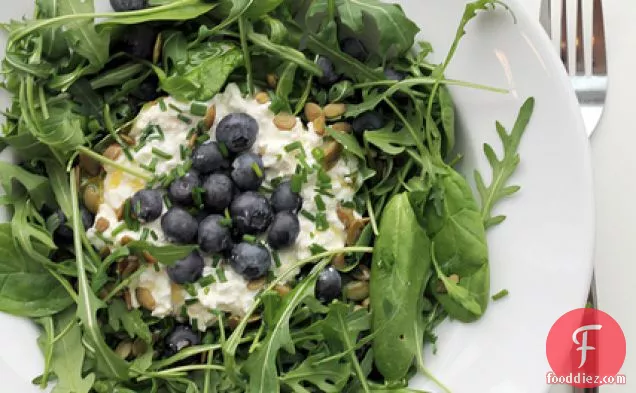 Cottage Cheese, Blueberries And Rocket