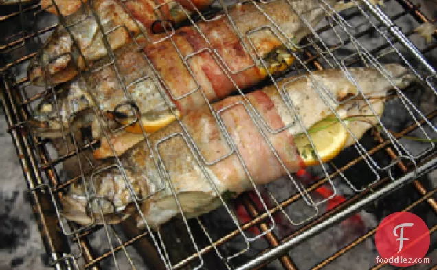 Campfire Trout with Herbs and Bacon Recipe