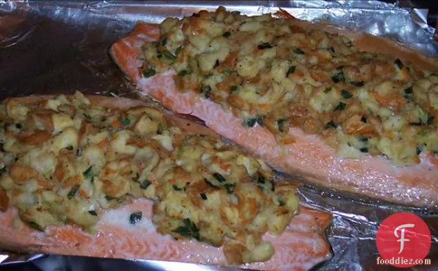Baked Trout Fillets With Bread Stuffing