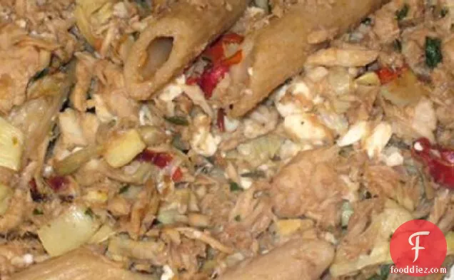 Pasta With Tuna, Artichokes and Peppers