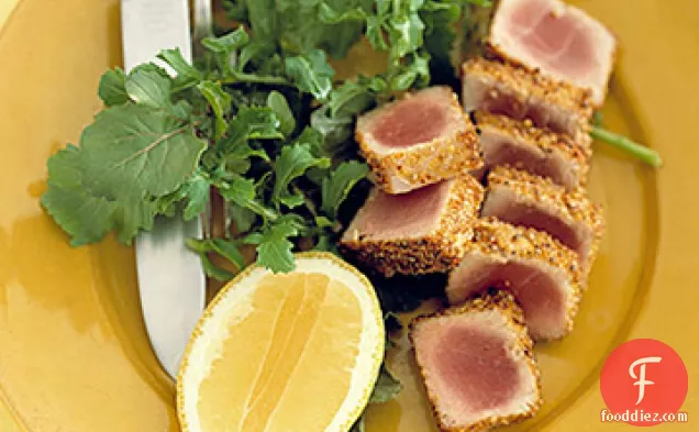 Tuna with Mustard Seed Crust
