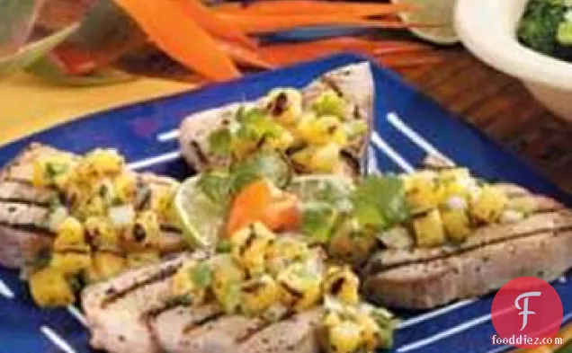 Grilled Tuna with Pineapple Salsa