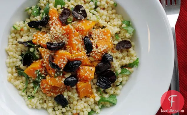 Butternut Squash, Rocket And Black Olives Couscous