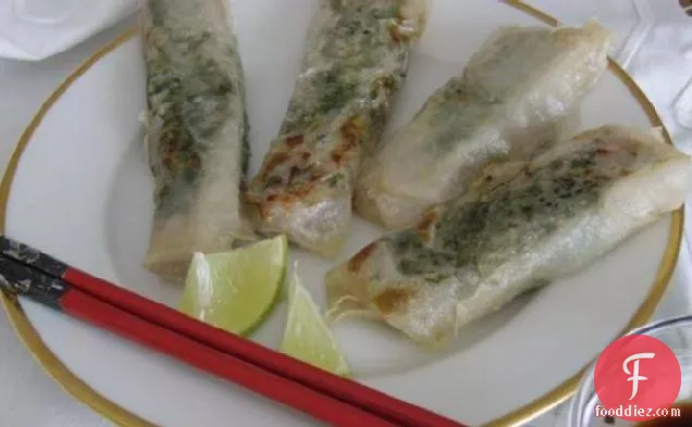 Tuna Spring Rolls With Lime/soy Sauce