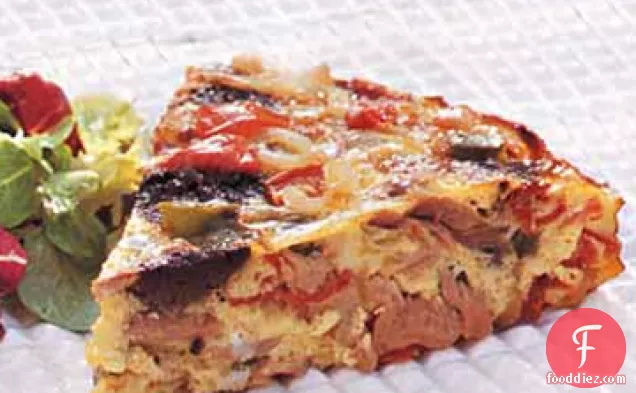 Basque-Style Tortilla with Tuna and Tapenade