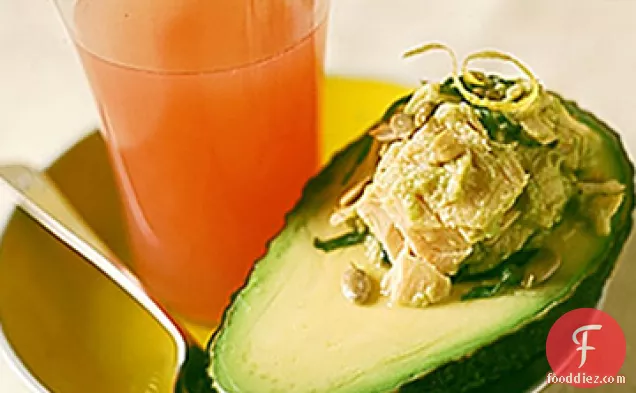 नींबू टूना एवोकैडो स्नैक