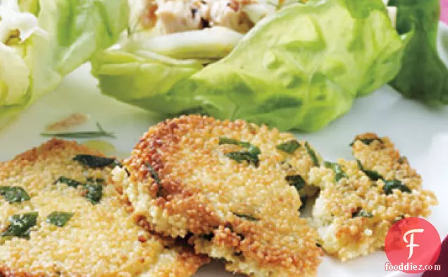 Tuna-and-Orange Lettuce Cups with Couscous Cakes