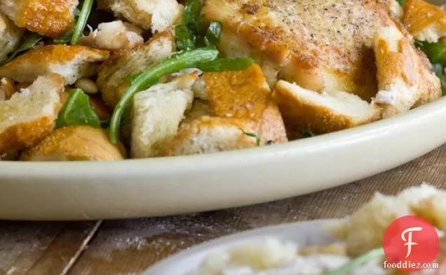 Crispy Chicken Thighs & Warm Bread Salad
