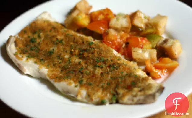 Dinner Tonight: Baked Fish with Savory Bread Crumbs
