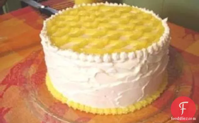 Lemon-Lattice White Chocolate Cake