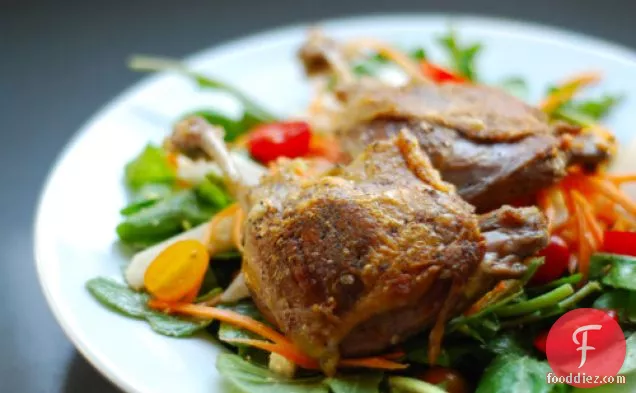Thai-inspired Crispy Duck & Arugula Salad