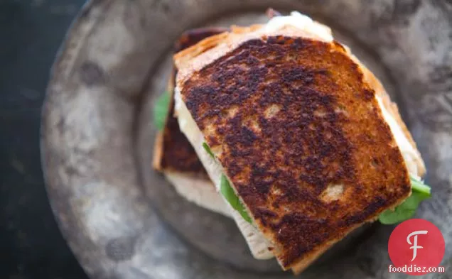 Turkey Grilled Cheese Sandwich With Pickled Onions