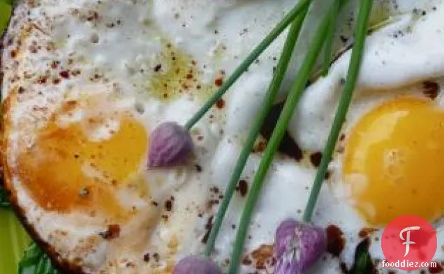 Balsamic Fried Eggs With Wilted Greens (In Under 10 Minutes)