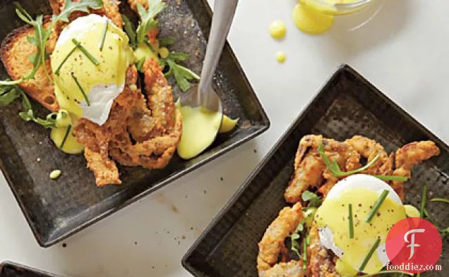 Fried Soft-Shell Crabs Benedict