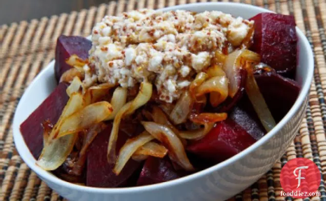 Beets and Caramelized Onions with Feta