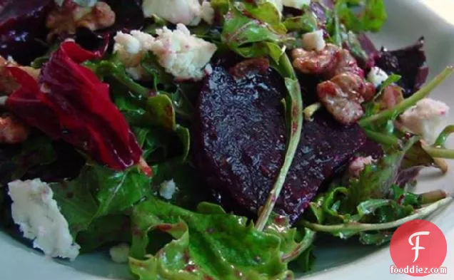 Roasted Beet Salad With Raspberry Balsamic Vinaigrette