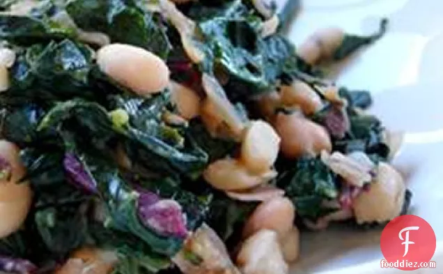Greens with Cannellini Beans and Pancetta