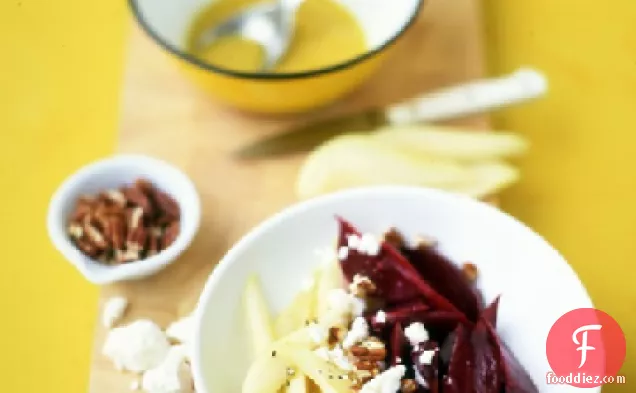 Beet, Pear, and Goat-Cheese Salad