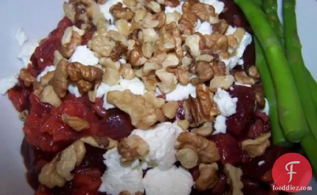 Beet Risotto With Goat Cheese and Walnuts
