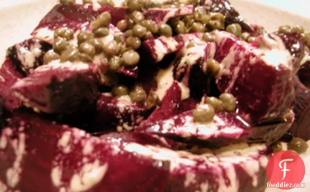 Beet Salad With Wasabi And Fried Capers