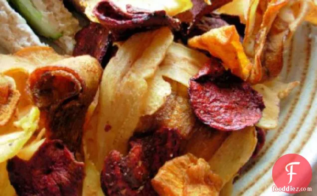 Beetroot, Carrot and Parsnip Chips With Fleur De Sel