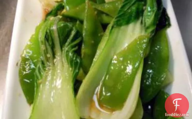 Simple Baby Bok Choy and Snow Peas