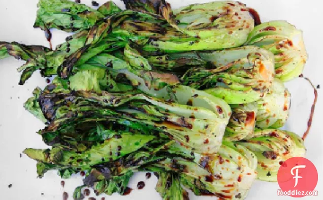Grilled Bok Choy with Sweet Soy Glaze