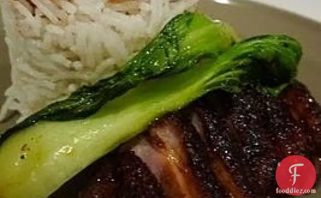 Pan Fried Duck Breast With Honey Soy Sauce and Pak Choi