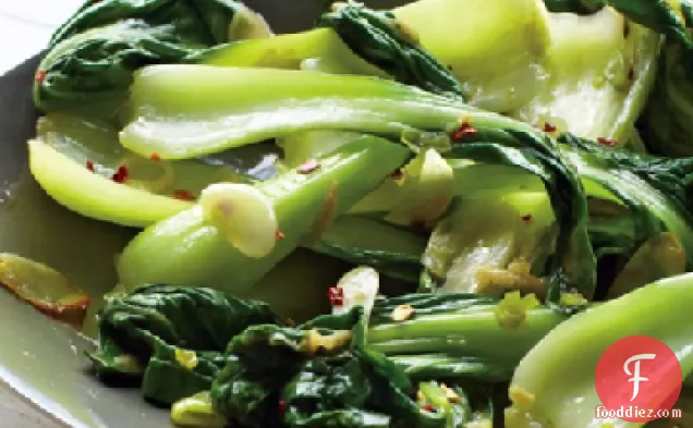 Baby Bok Choy with Chile and Garlic