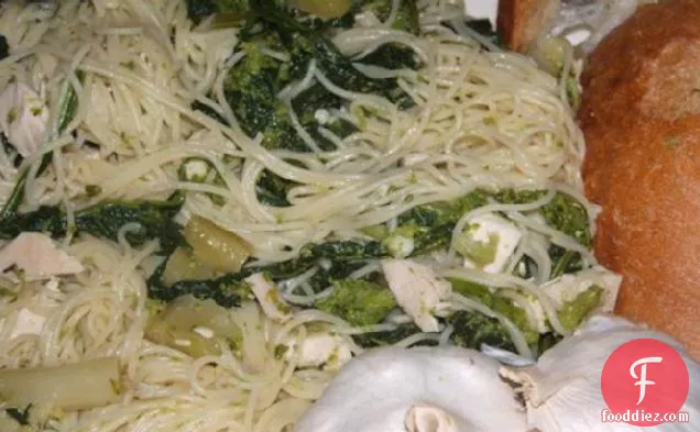 Broccoli Rabe and Chicken Aglio Olio (With Oil and Garlic)