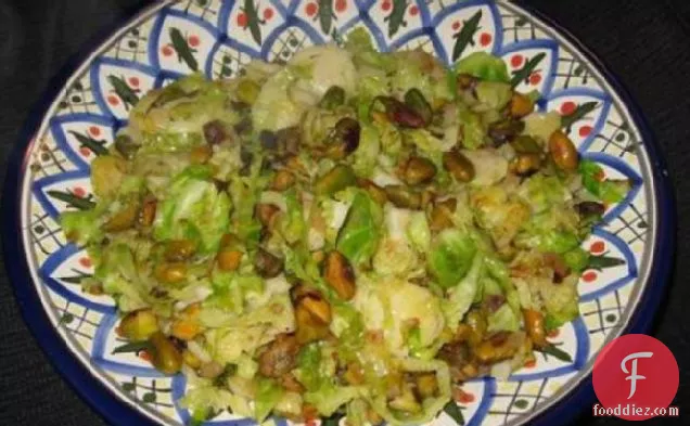 Sauteed Brussels Sprouts With Lemon and Pistachios