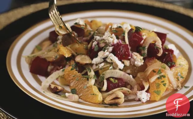 Golden And Crimson Beet Salad With Oranges, Fennel And Feta