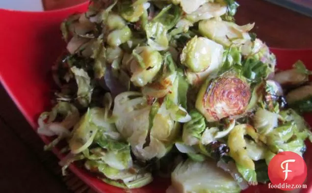 Roasted Brussels Sprouts with Browned Garlic