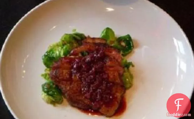Seared Duck With Pinot Noir/Pomegrante Reduction