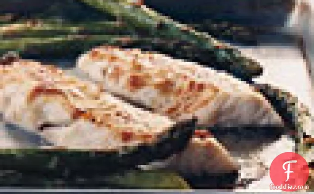 Miso-Glazed Sea Bass with Asparagus
