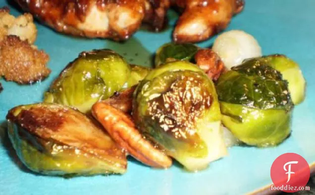 Caramelized Brussels Sprouts With Pecans