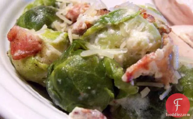 They Will Eat Them... Bacon Parmesan Brussels Sprouts