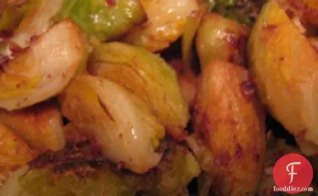 Browned Brussels Sprouts With Hazelnuts & Lemon