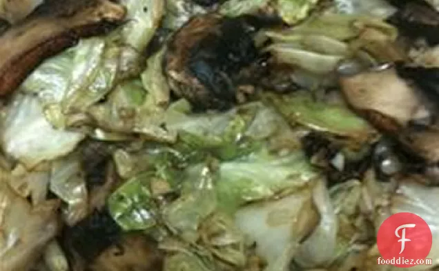Cabbage with Portobello Mushrooms