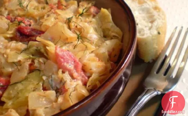 Tomato and Cabbage Fricassee