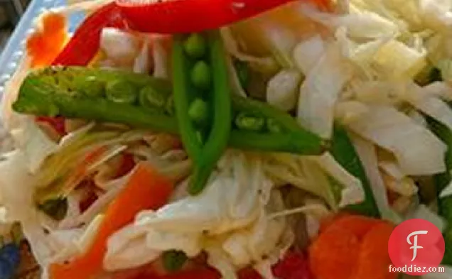 Snow Pea and Napa Cabbage Slaw