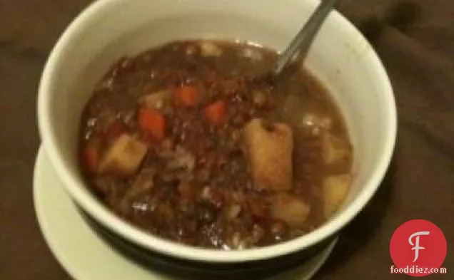 Crock Pot Beef Lentil Soup