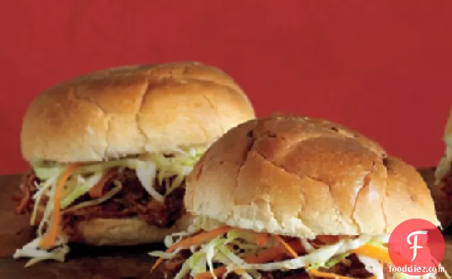 Pulled-Pork Sandwiches with Coleslaw
